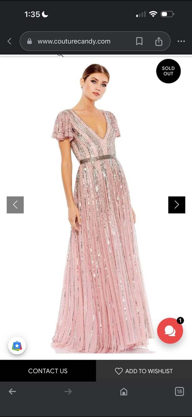 Mac Duggal - NWT  Short Sleeve Embellished Dress